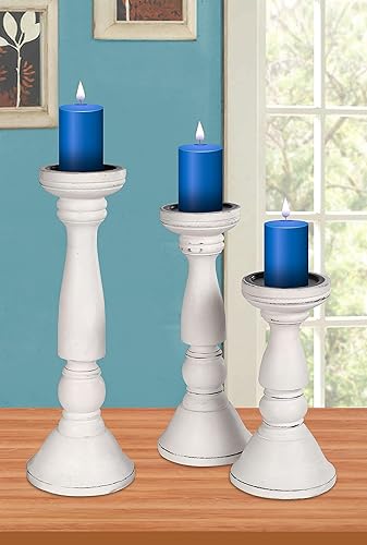 Miniatura 2 de The Wooden Town - pilares decorativos de madera para velas