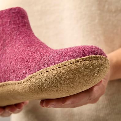 Glerups 100% quality wool mix Boot Slipper with leather sole - Unisex