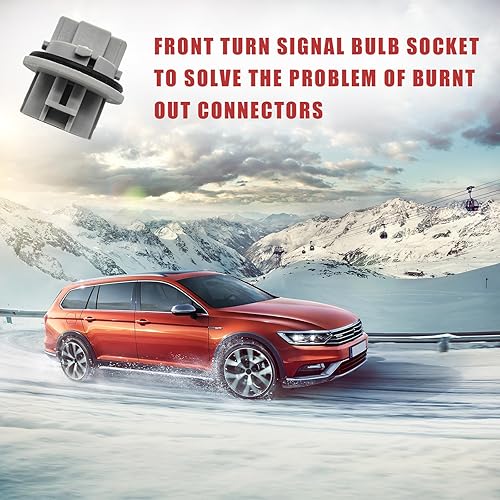 Miniatura 4 de Ziciner 2 bombillas de señal de giro frontal, conjunto de soporte de lámpara de señal de giro para automóvil, compatible con Tundra 05-21, Tacoma