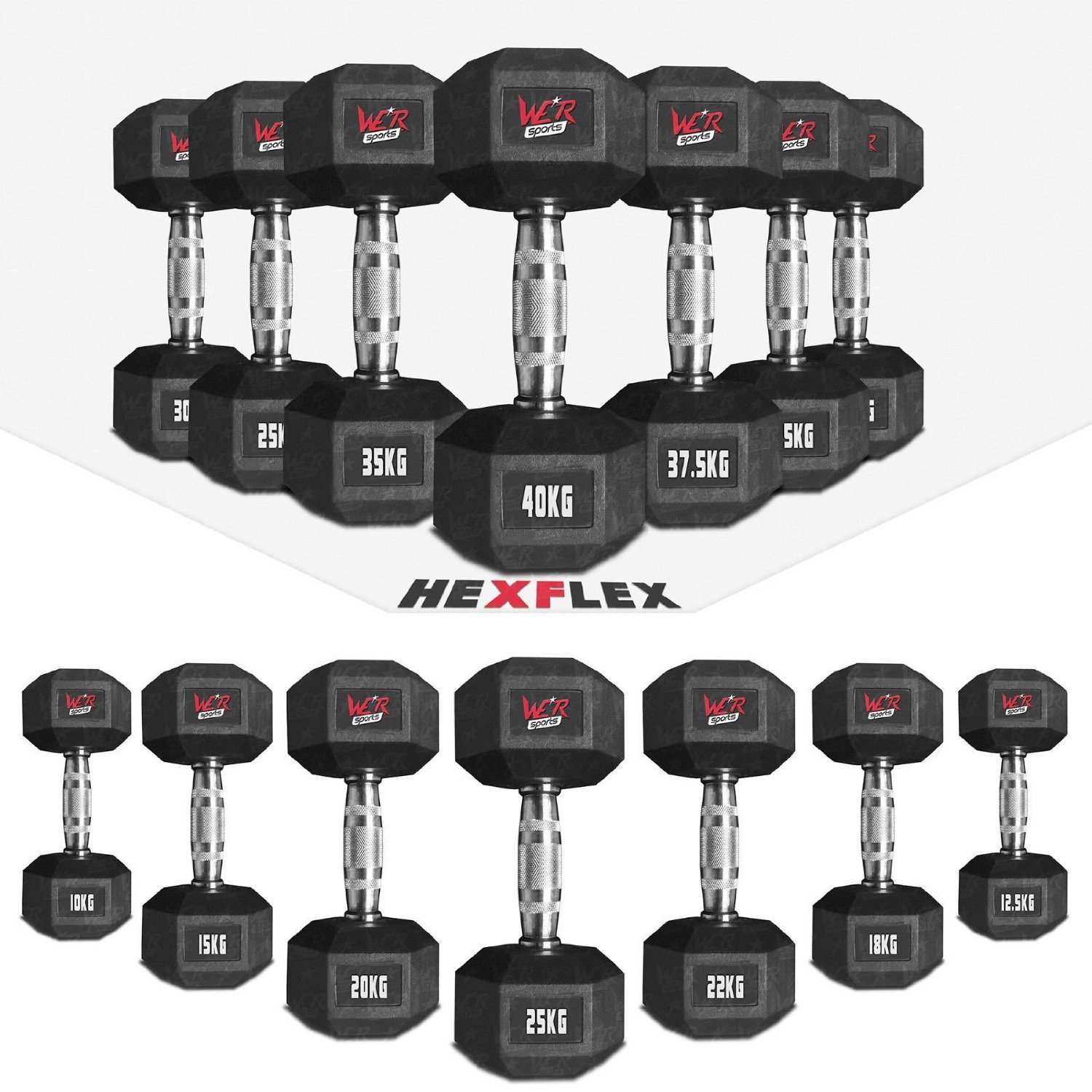 Buy Hex Dumbbells Rubber Encased Ergo Weight Set Hexagonal Dumbbell Gym