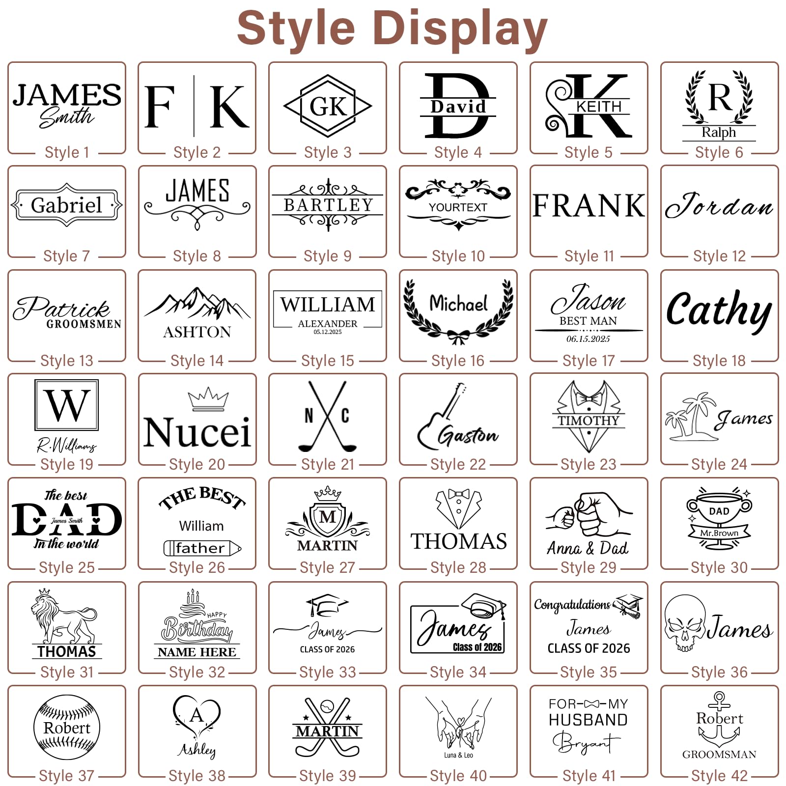 PUREFLY Neceser para hombre, Style01, L, Personalizado
