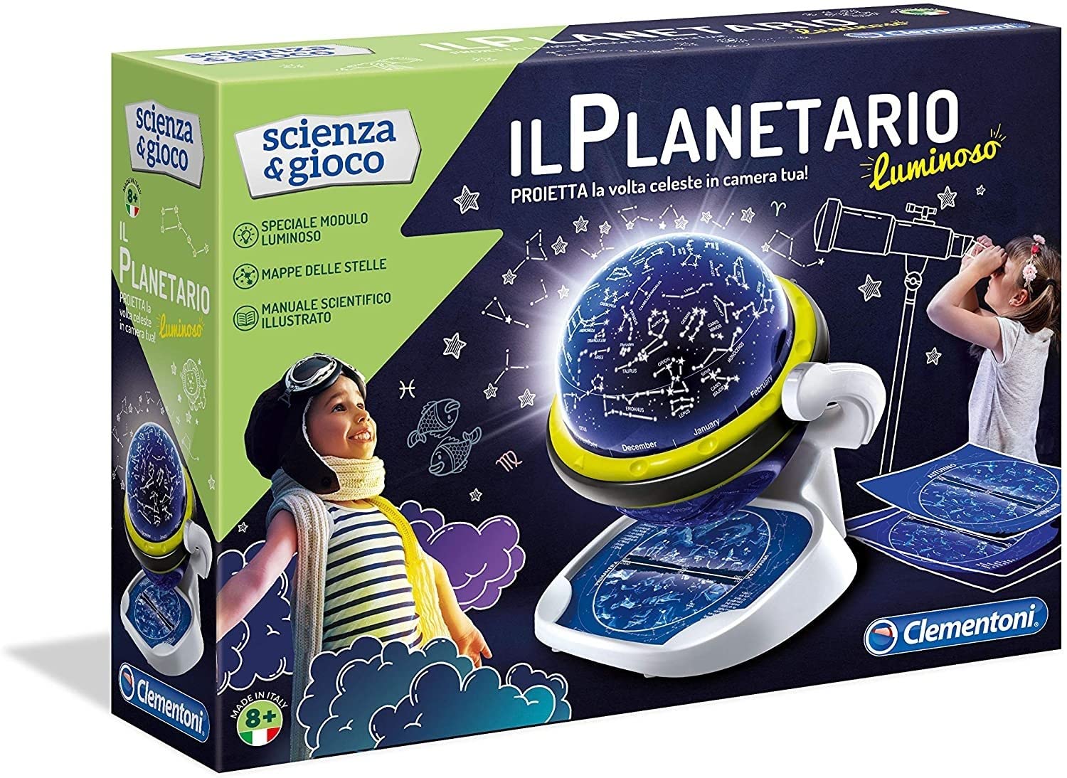 Clementoni Scienza e gioco Lab – Planetario Proyector Delle Stelle Animato 3D, Game Scientifico Bambini 8+ Años, para Descubrir el Sistema Solar y Las Constelaciones, Made in Italy, Idioma Italiano — view 9