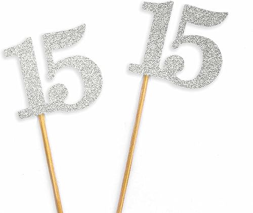 Miniatura 4 de Darling Souvenir, Quinceanera - Decoración para cupcakes de 15 años, decoración de postre - Paquete de 20