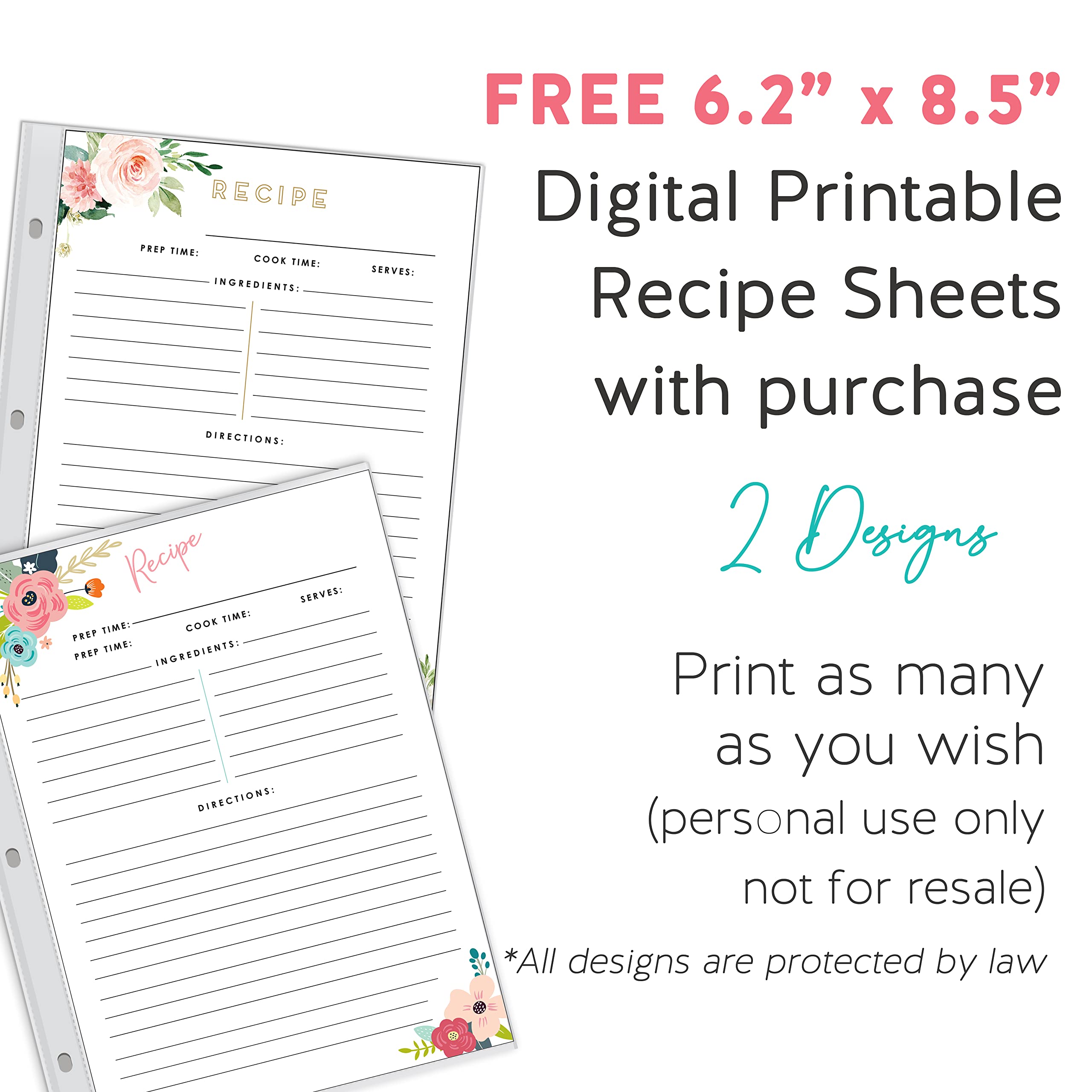 50-Pack Clear Plastic Page Protectors | Top Loading Sleeves For 8.5x11 Recipe Binders - View #6