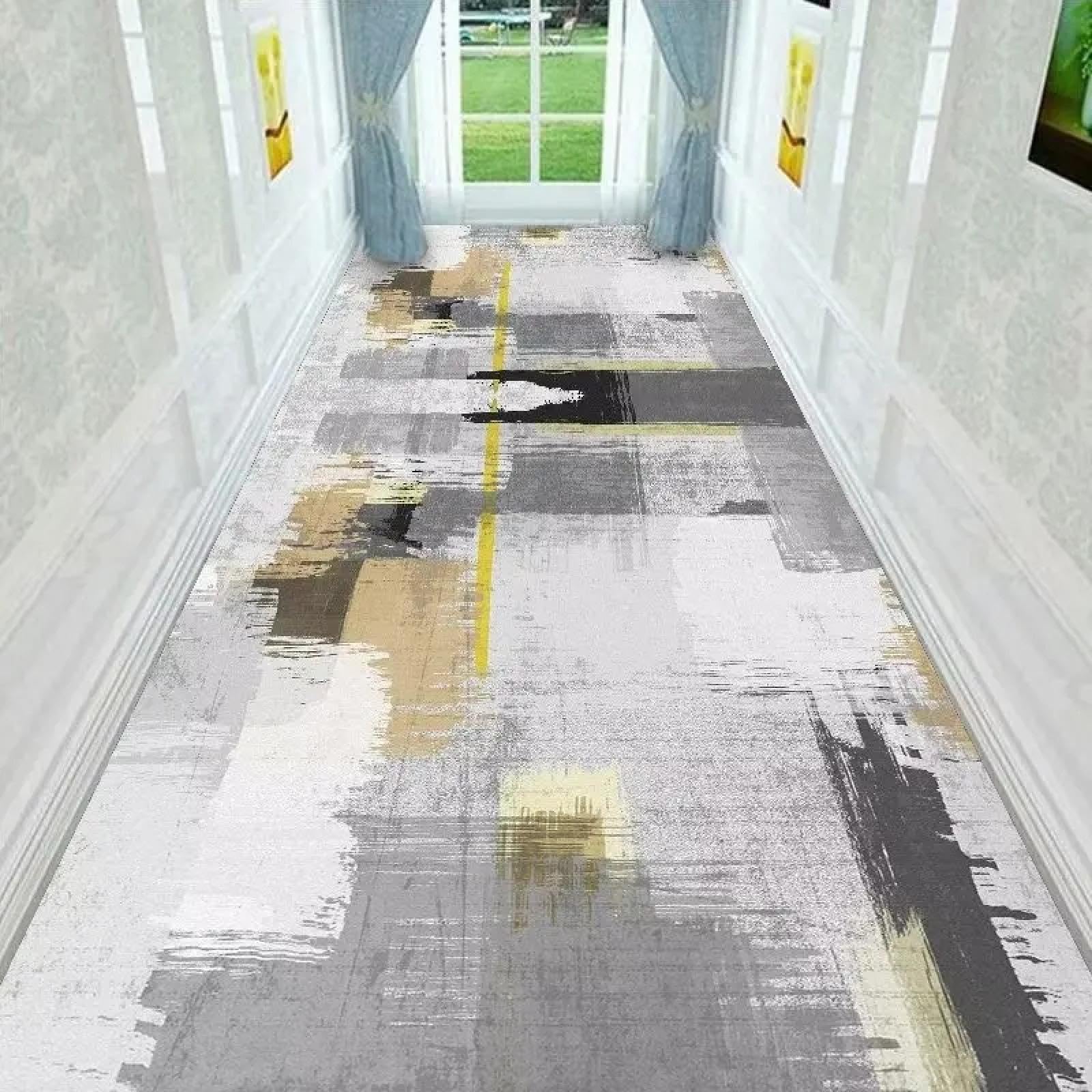 Alfombras para decoración de entrada modernas que evitan manchas en suelo
