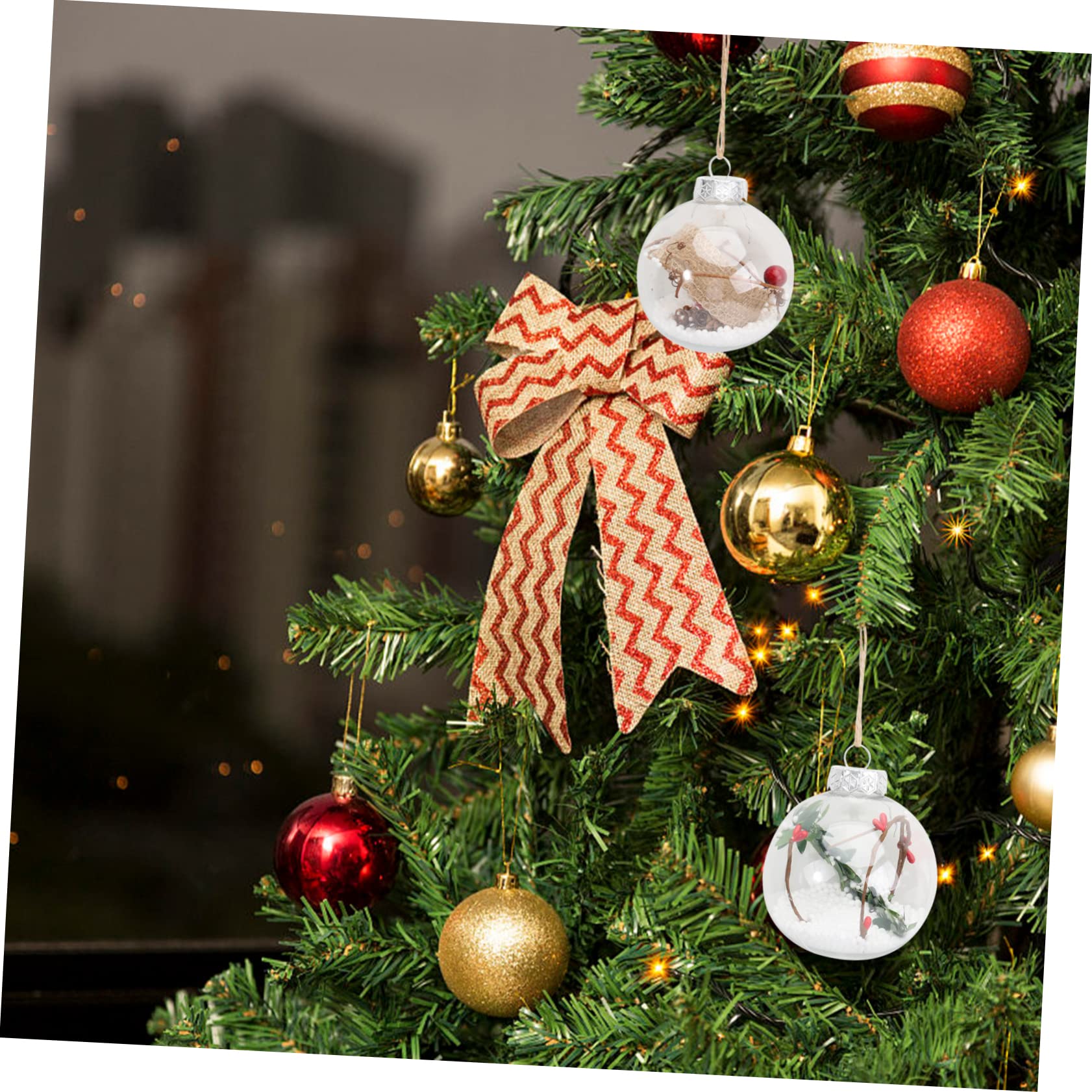 Ciieeo 3 Set 5 Pezzi Di Natale Trasparente Palla Di Natale Trasparente Riempibile Ornamenti Palla Decorazioni Per L'Albero Di Palla Infrangibile Omaggi Di Palla