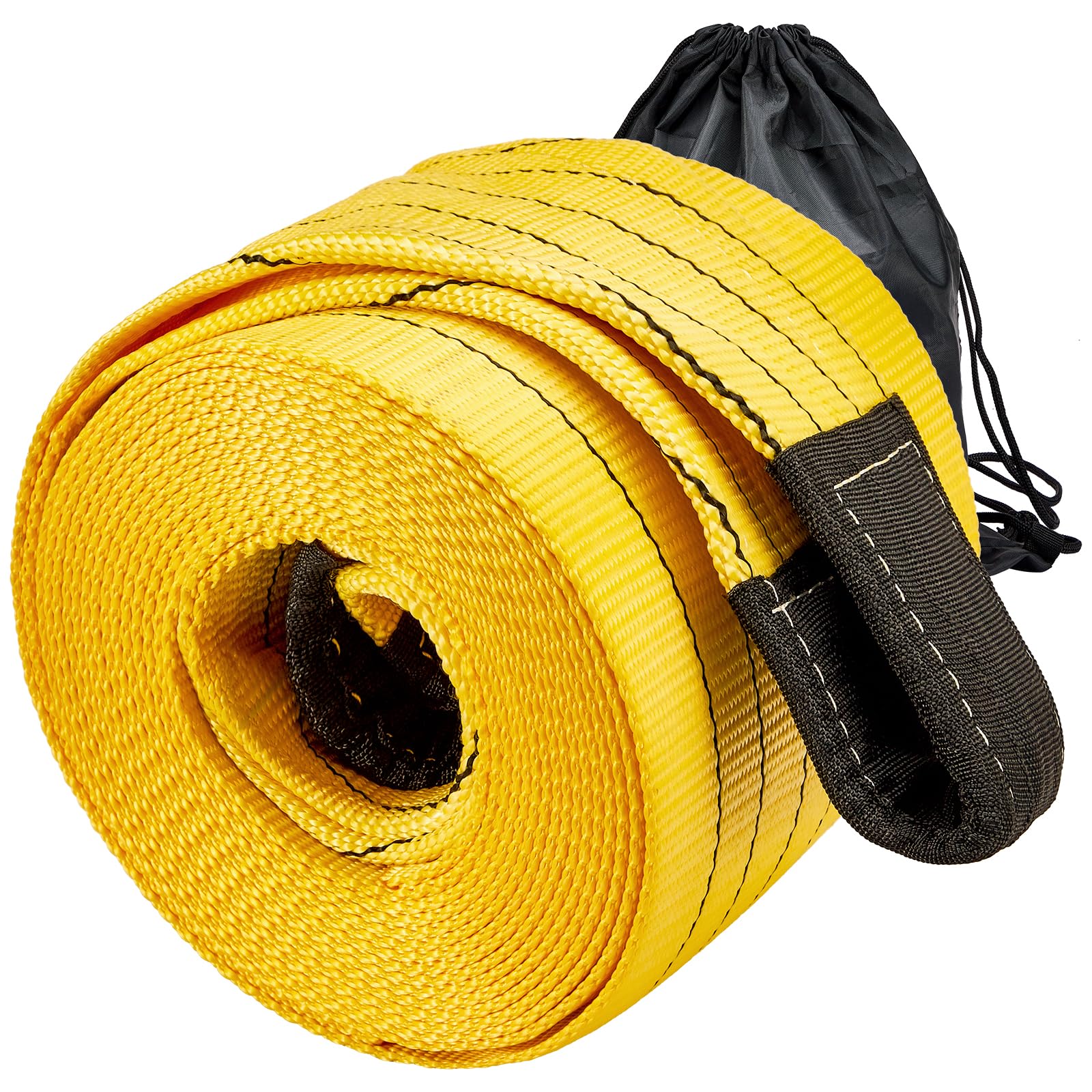 90,000lb Heavy Duty Tow Strap 30ft x 7.1Inch - Recovery Tow Rope for Trucks, Jeep, SUV, RV, Tractor, Bus, Van |Commercial Grade, 6m 50 US Tons Break Strength