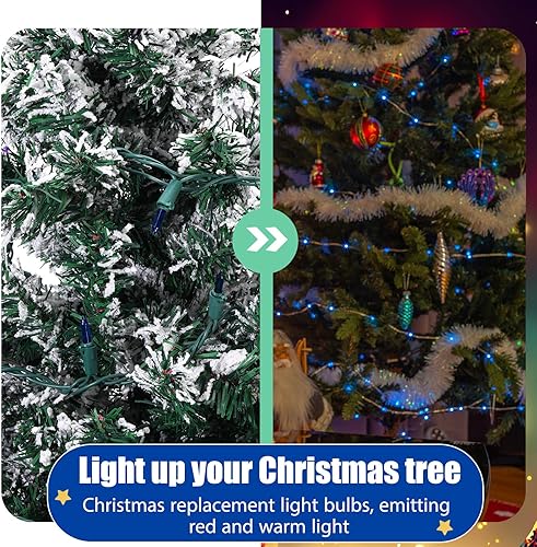 Vista 68 de Mudder 200 unidades de 2.5 V Navidad 50/100/150/200 unidades de mini luces incandescentes de alambre de repuesto bombillas de repuesto