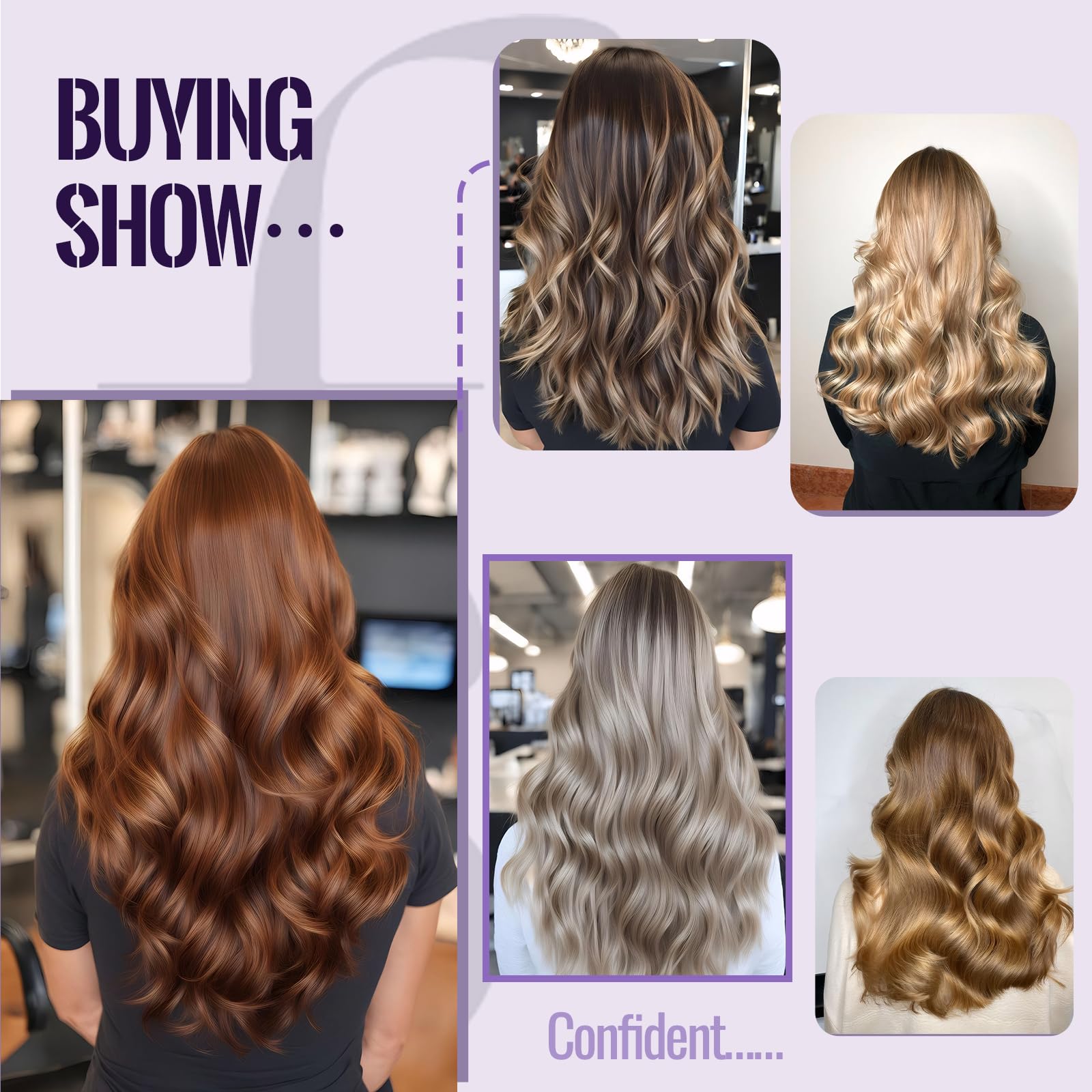 Fshine Extension adesive per capelli veri, 60 cm, 12,5 g, 5 pezzi, invisibili, in capelli veri, colore marrone scuro, 2
