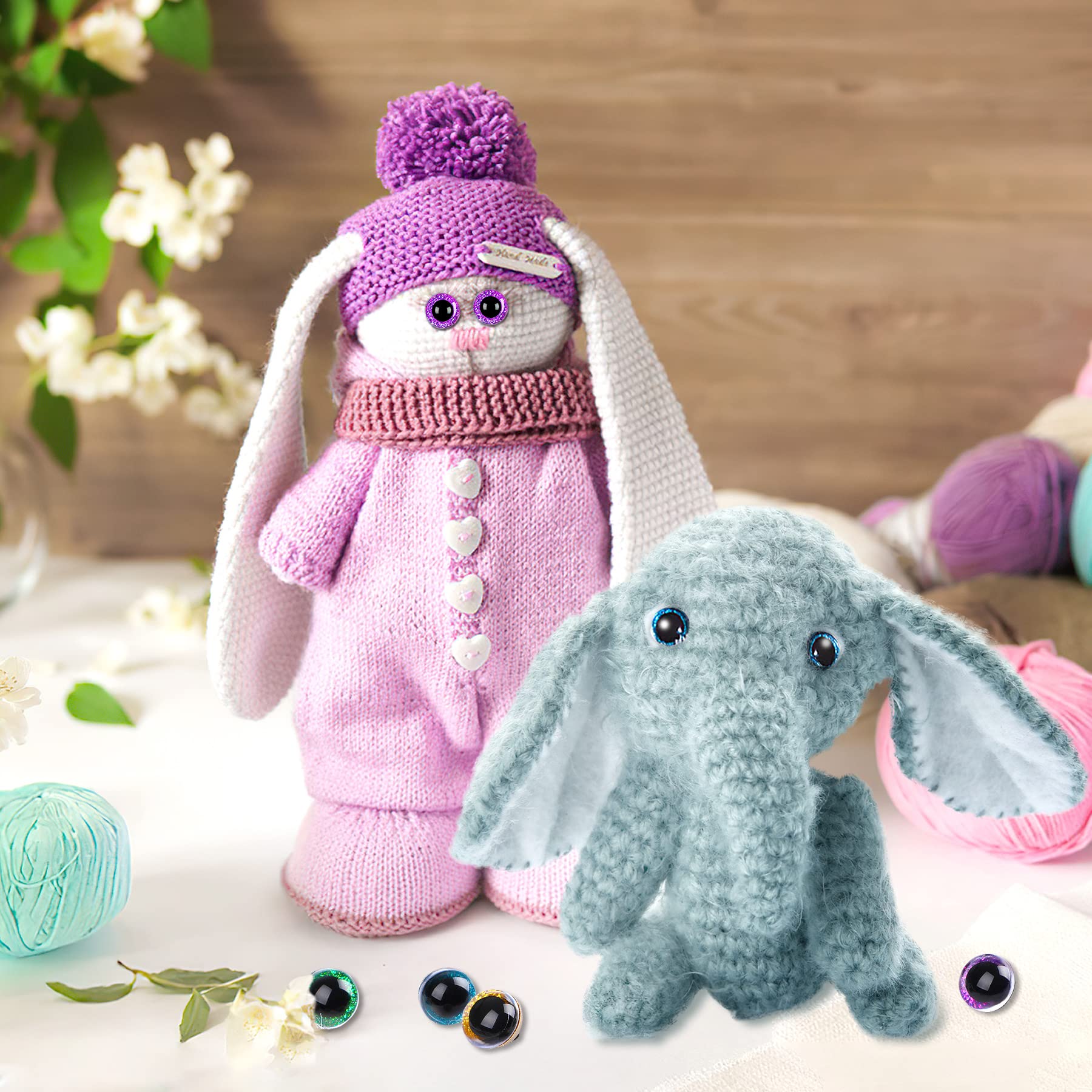 Buy UPINS 180Pcs Safety Eyes and Noses for Amigurumi Large Plastic