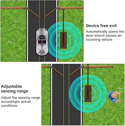 Miniatura 2 de X X-HOUSE Sensor de vehículo de entrada para abridor automático de puerta Kit de sensor de salida de vehículo, varilla de salida con cable, detector