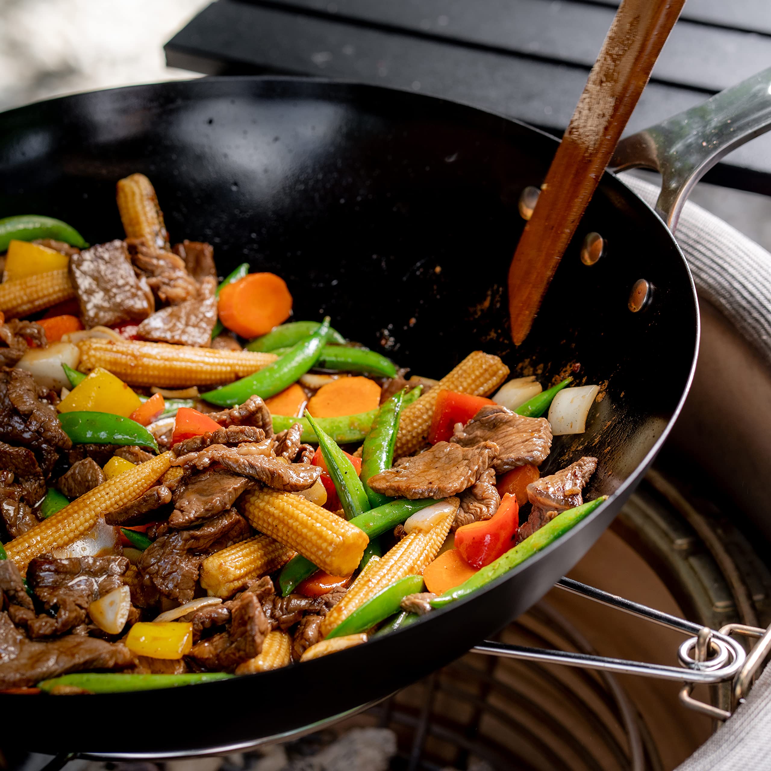 Kamado Joe Karbon Steel Wok en acier au carbone pour barbecue Joe et Big Joe