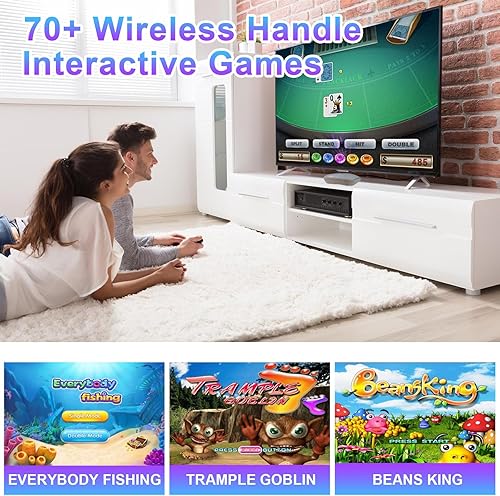 Miniatura 6 de Consola de juegos de TV con más de 100 juegos incorporados, máquina de videojuegos con control somatosensorial de gamepad inalámbrico 2.4G, USB Plug