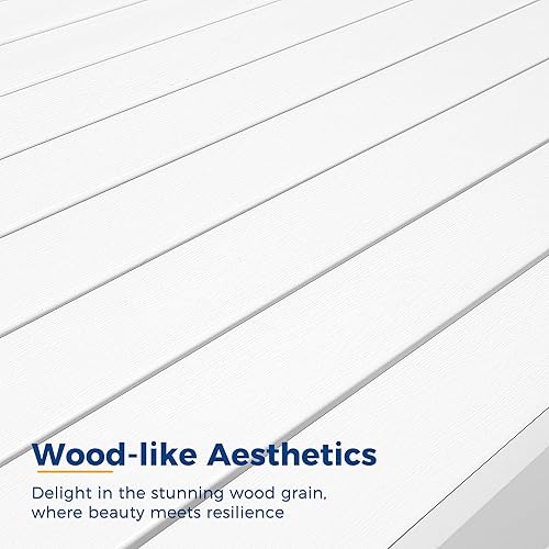 Miniatura 6 de Wisteria Lane Mesa de centro de aluminio para exteriores, mesa de centro de metal para todo tipo de clima, mesa de centro rectangular moderna para