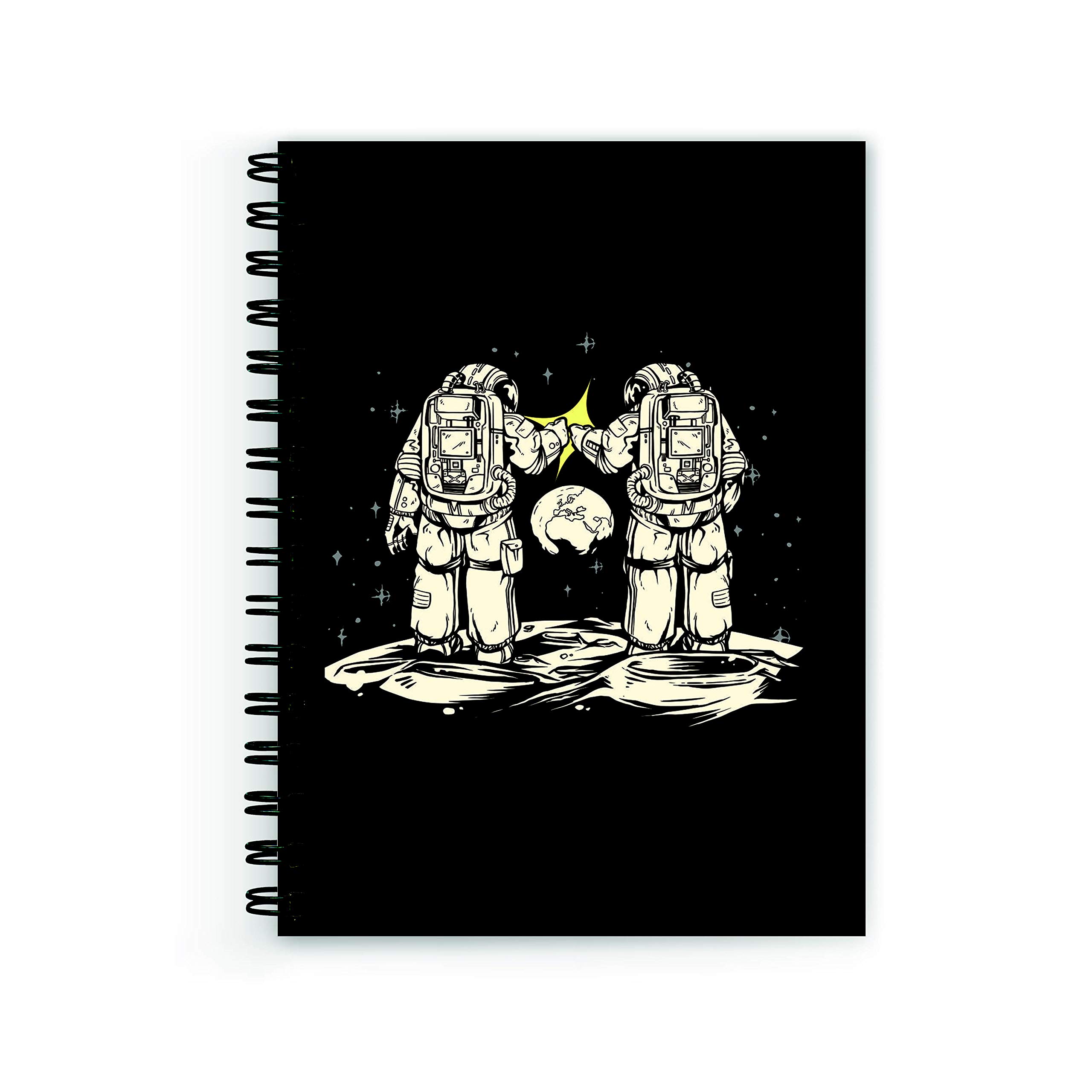Plan To Gift notebooks for Office astronout Planet Universe Notebook Wire Bound Spiral Printed Pages:160 (Size A5)
