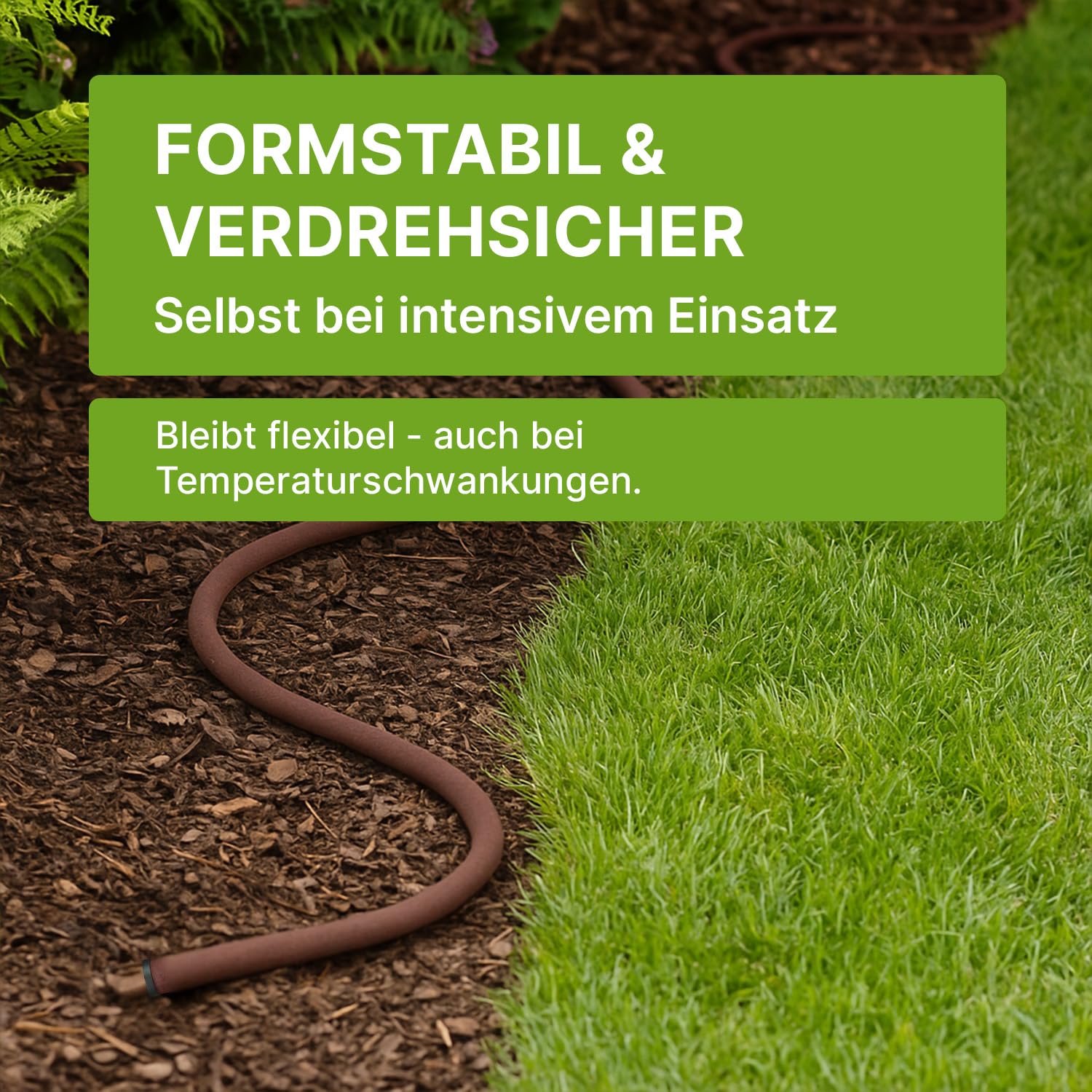 Slalom Tropfschlauch 100 m 1/2 Zoll – Bewässerungsschlauch aus mikroporösem PVC – wassersparend & UV-beständig – flexibler Gartenschlauch für unterirdische & oberirdische Bewässerung