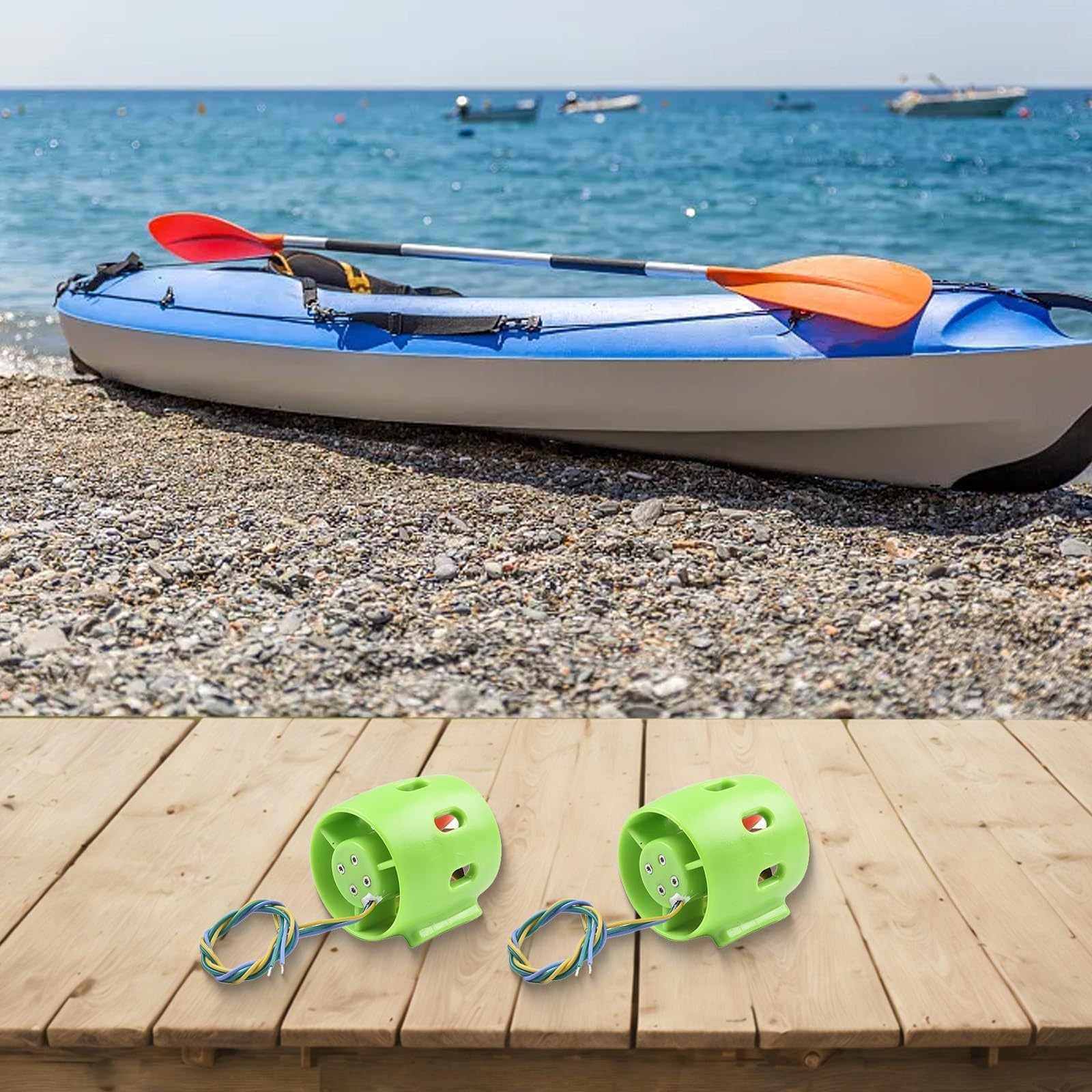 RC Boot Unterwasser Thruster, bürstenloses Modell Schiff Elektromotoren Antriebsmotor Propeller, 12–24 V 20A 30-200W Schiffsmodell Propeller für Kajak, Angeln, Kanu, Boot, Paddelboard(CW + CCW)