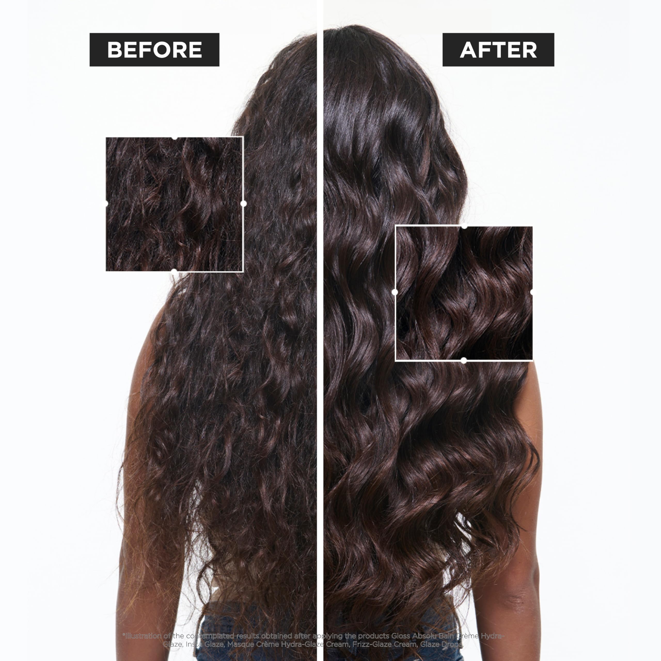 Kérastase Gloss Absolu Bain Crème Hydra-Glaze, Shampoo for Shiny Thick and Curly Hair - Image 3