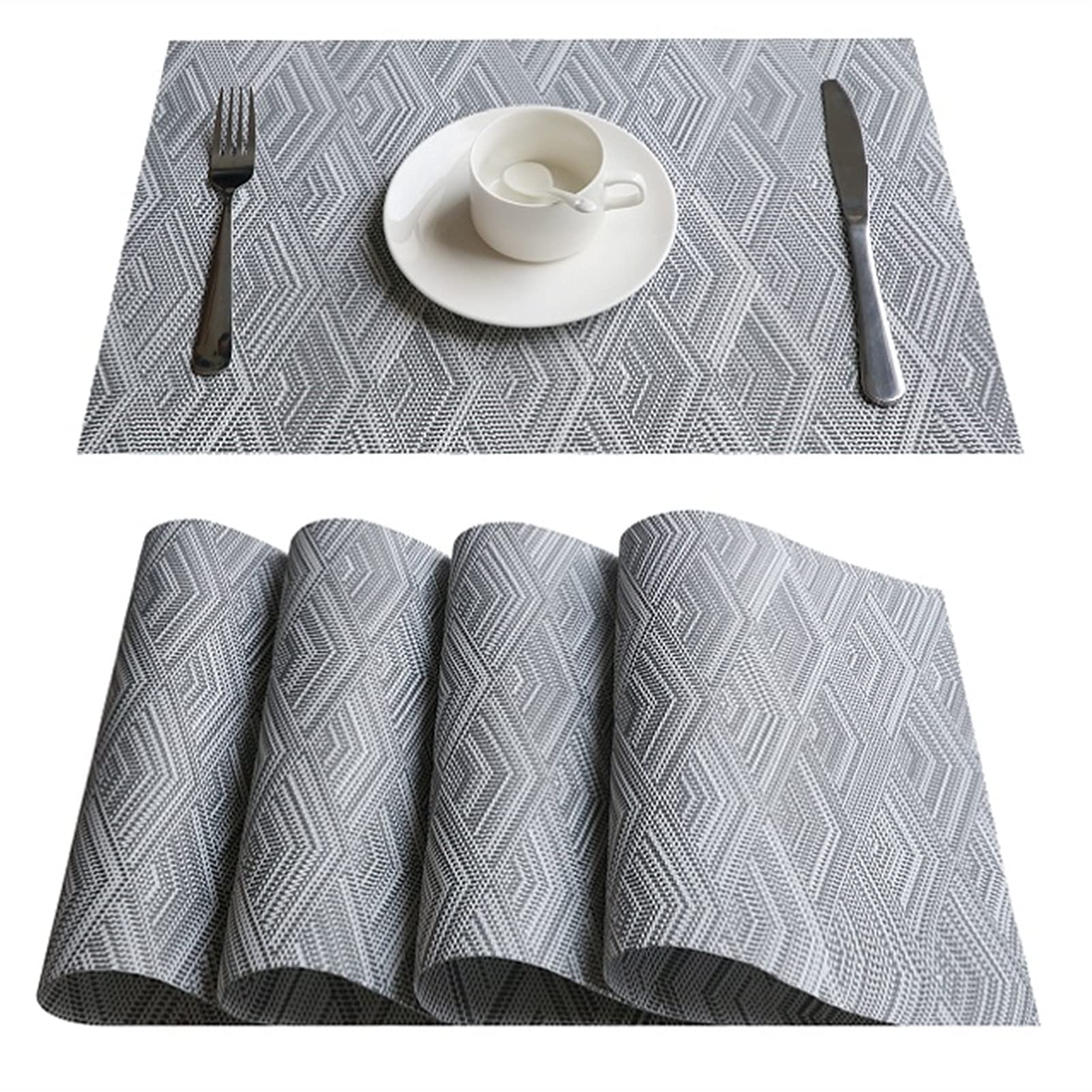 Set de table PVC plaid de style S lot de 4 pour protection de cuisine
