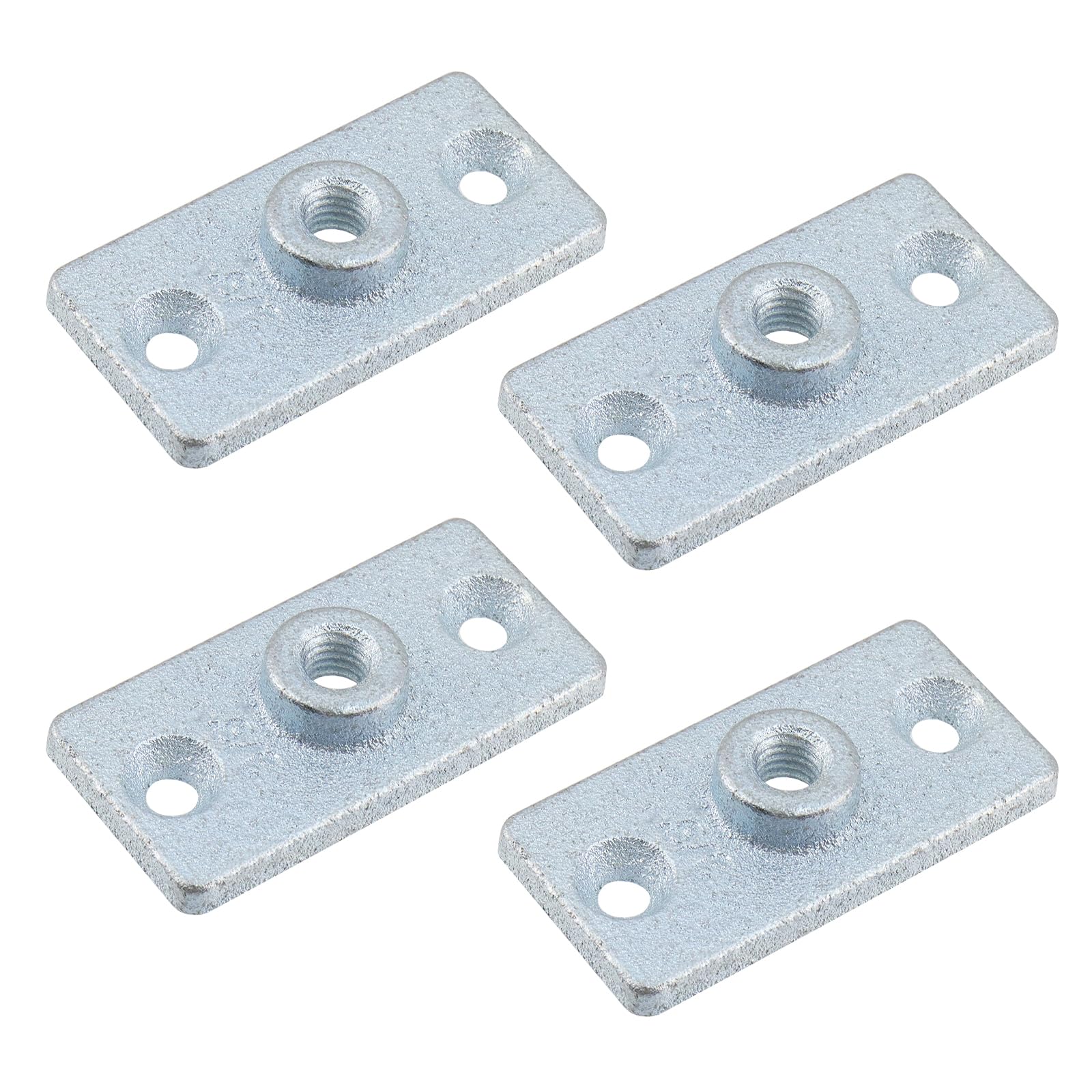 Antrader Lot de 4 brides de plafond, plaque de suspension galvanisée pour tige filetée de 1,9 cm, supports de suspension de plomberie de 7,9 x 3,5 cm
