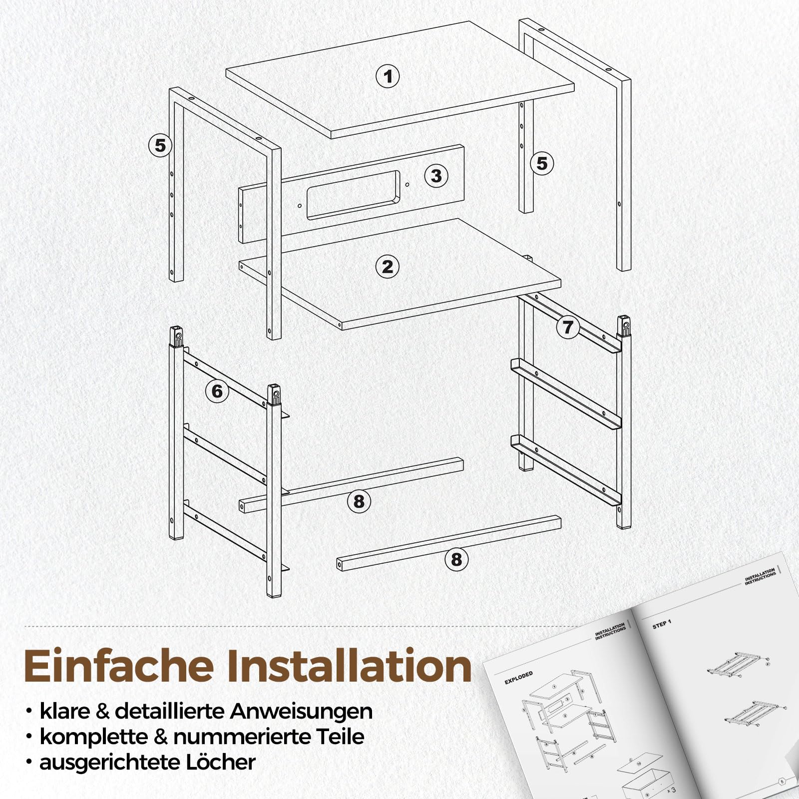 Rolanstar Nachttisch mit LED, Nachtschrank mit 3 Schubladen, Beistelltisch mit Ladefunktion, Platzsparend & Einfach Montiert für Schlafzimmer, Geeignet für Wohnzimmer, Weiß 2pcs