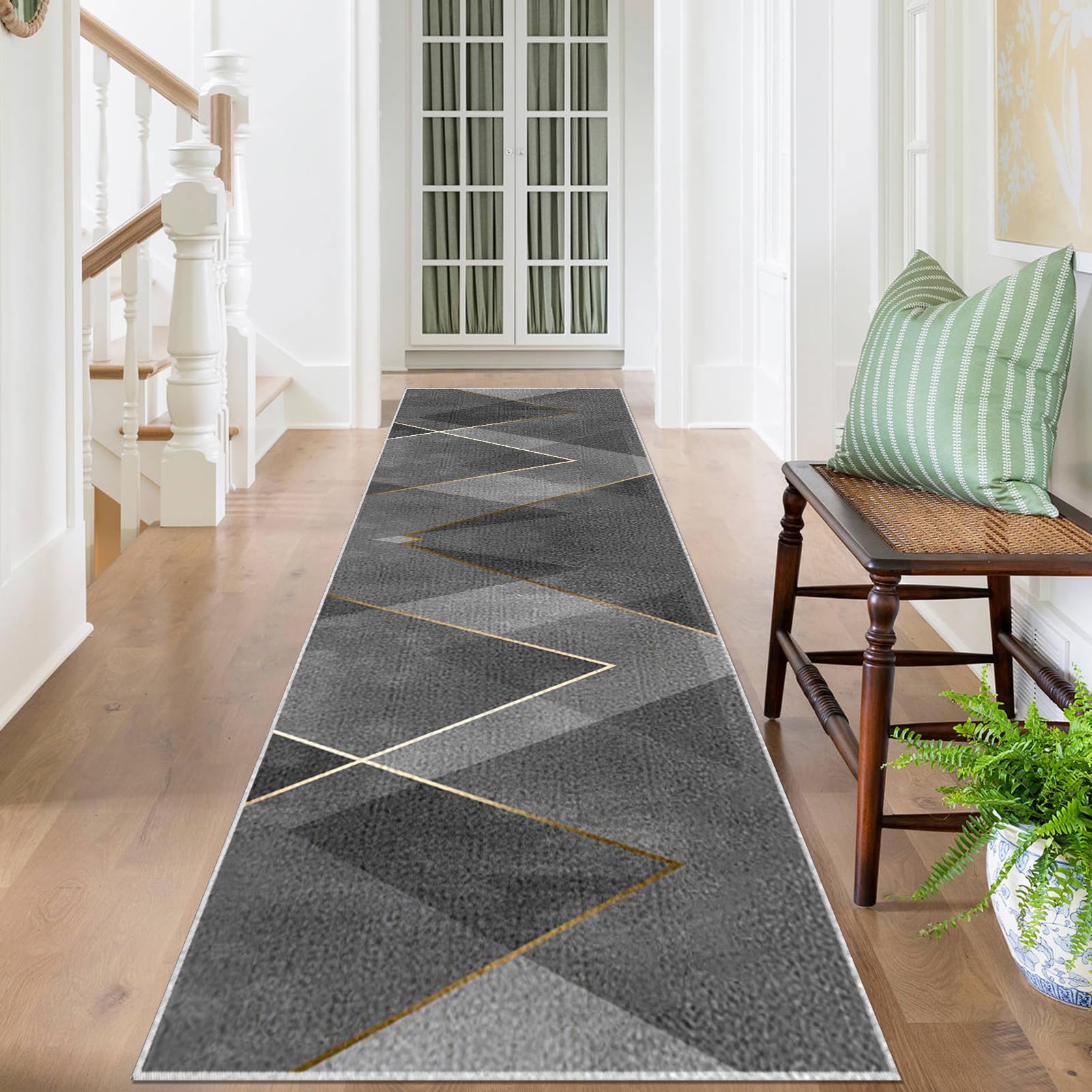 Dywan do długiego korytarza 80 x 100 cm antypoślizgowy chodnik kuchenny Chłonny chodnik chodnik wejściowy dywanik kuchenny zmywalny dywanik do przedpokoju, kuchni salonu sypialni