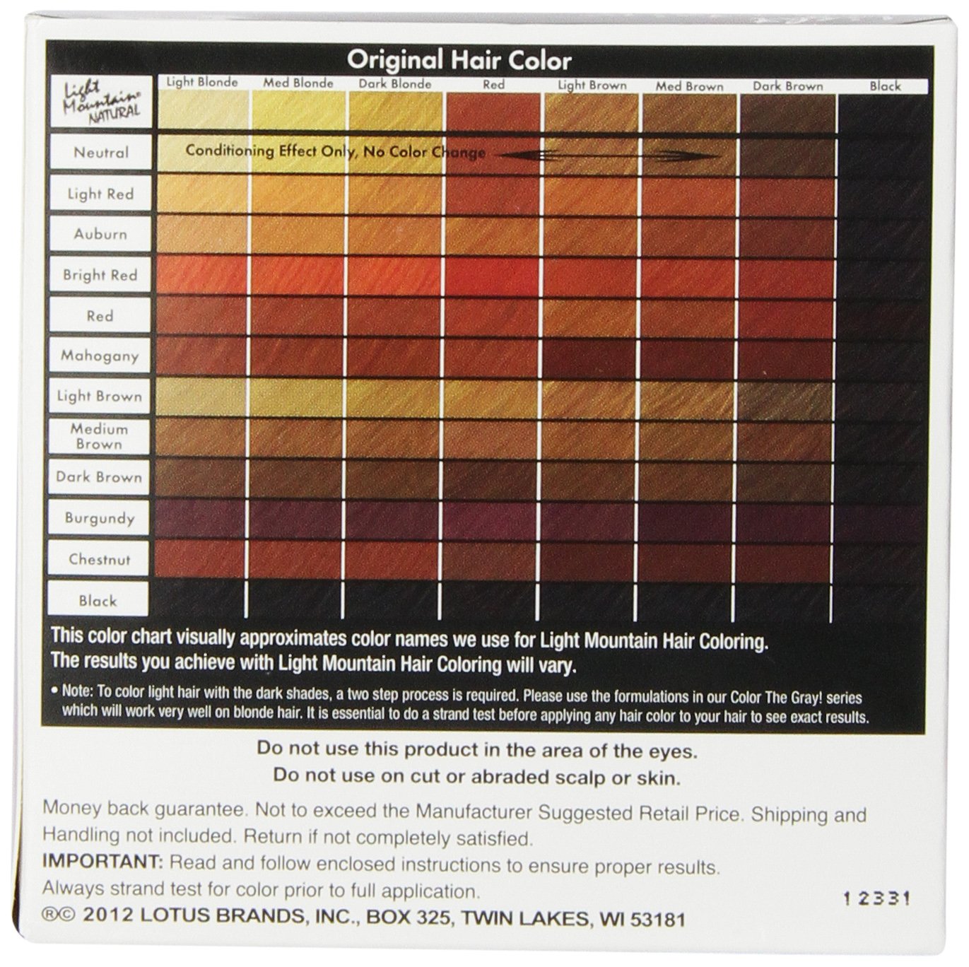 Amazon.com : LIGHT MOUNTAIN HENNA,RED, 4 OZ2 : Hair Hennas