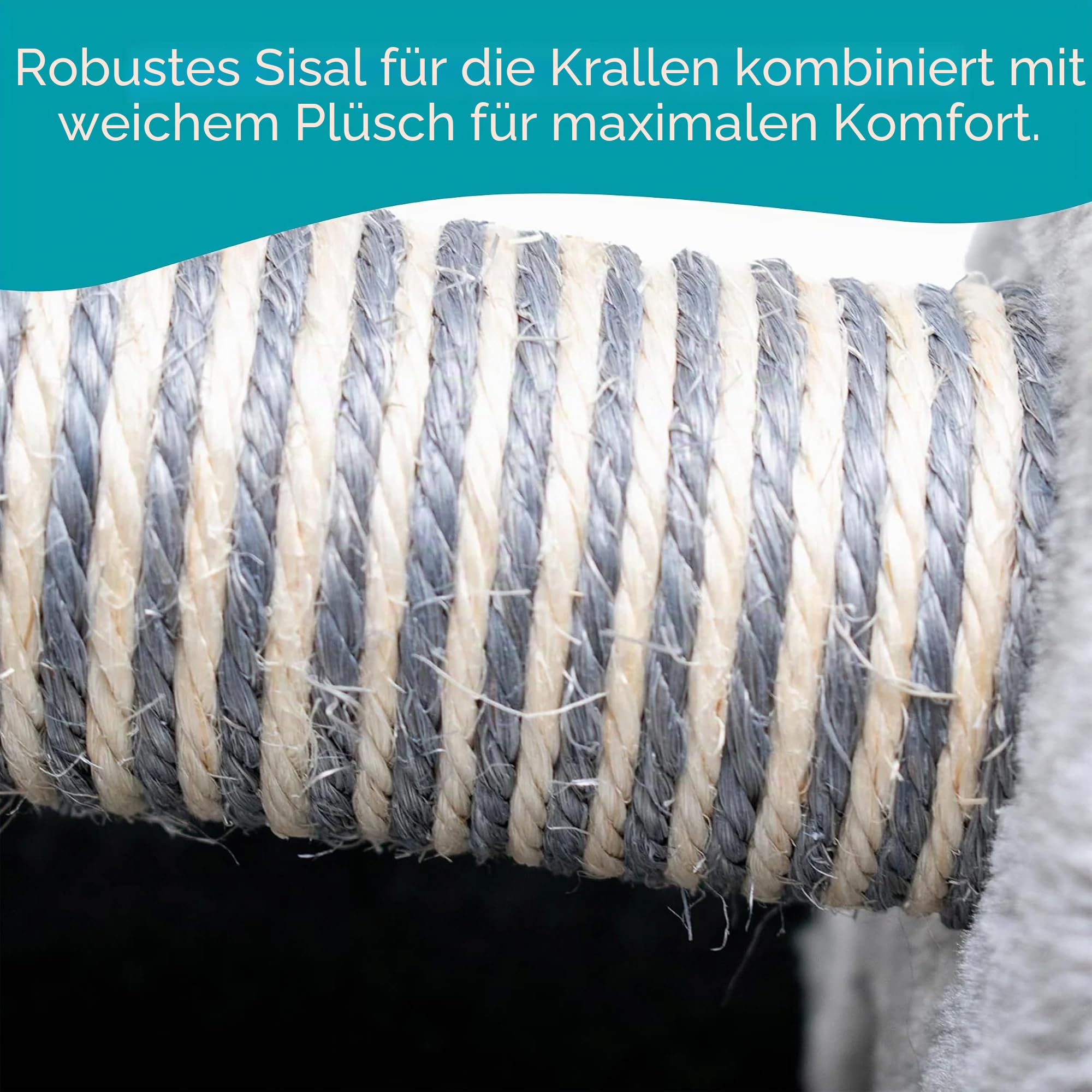 Katzen-Kratzbaum aus Sisal und Plüsch, Micky Maus, widerstandsfähiges Material für Spaß für Ihre Katze, Maße: 56 x 18 x 18 cm