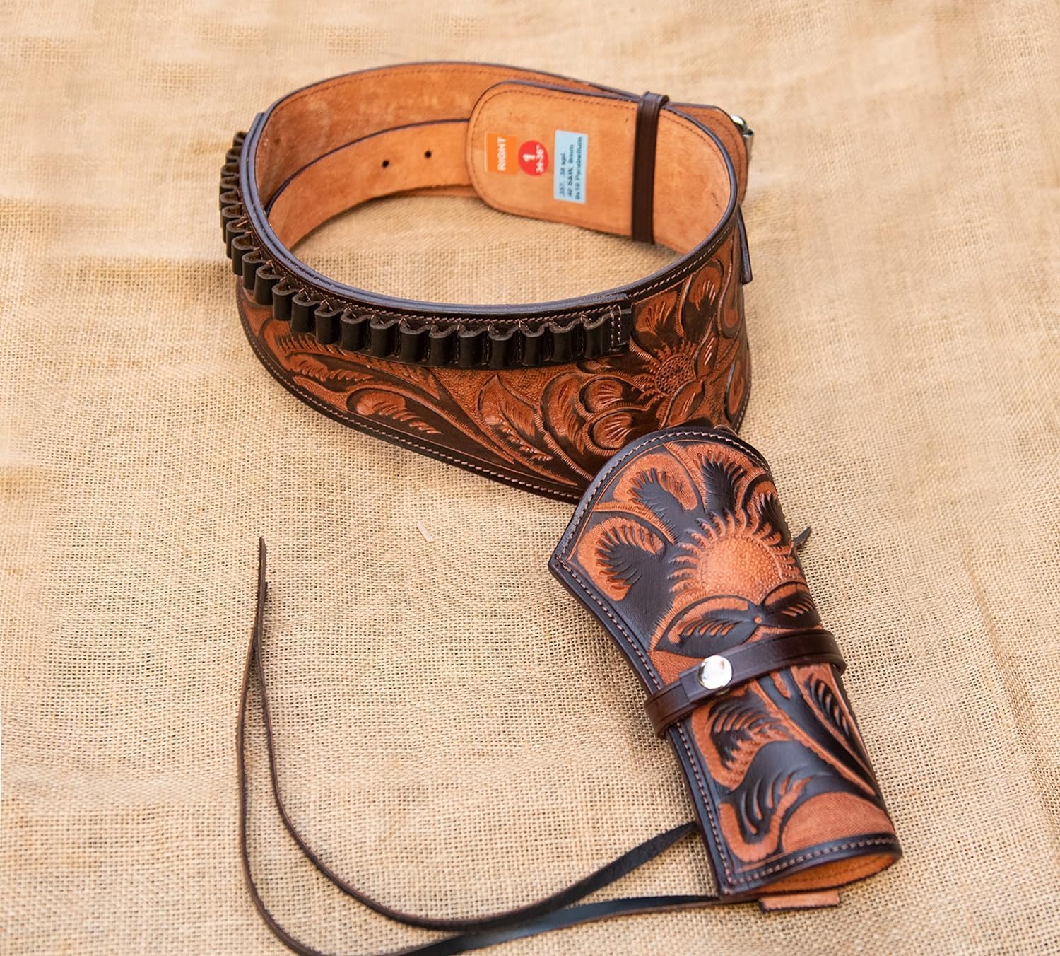 Hulara Full Grain Buff Leather 22 Caliber Plain Western Holster Heritage Rough Rider 22 Holster Western Gun Belt Heritage 22 Holster Cowboy Holster Ruger Wrangler Holster 22 Revolver Holster