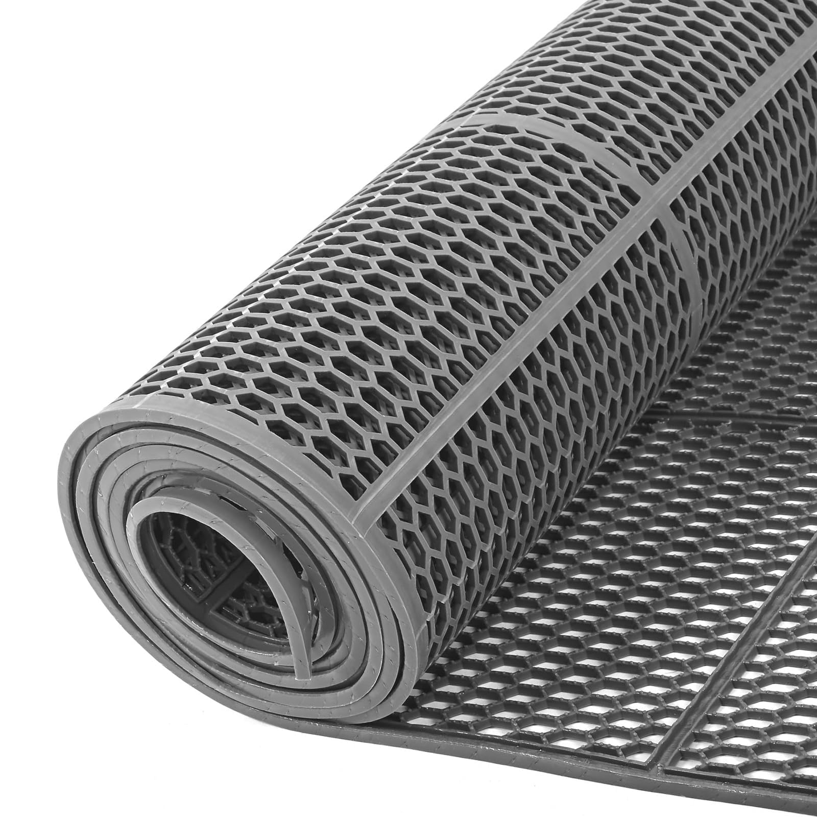 tonchean Tapis en caoutchouc pour espace de stationnement intérieur et extérieur, tapis de bain, 90 x 300 cm, découpable, anti-basculement