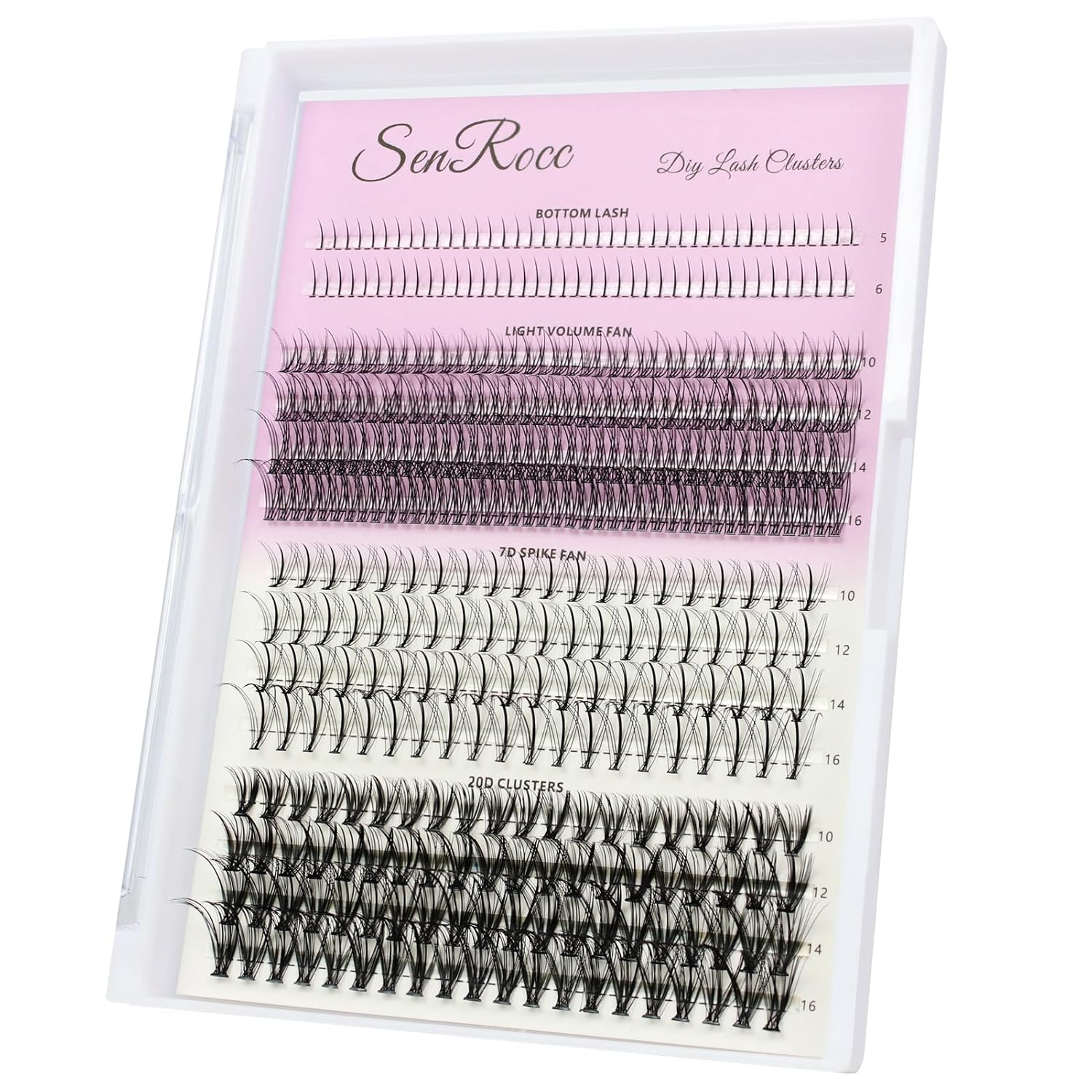 Lash Clusters Individual Lash Extensions DIY Multi-type Faux Mink Lash Tray Bottom, Light Volume, 7D Spike, 20D Clusters Natural Eyelashes for Self Application (BL-7D-20D) Lash Clusters Individual Lash Extensions DIY Multi-type Faux Mink Lash Tray Bottom, Light Volume, 7D Spike, 20D Clusters Natural Eyelashes for Self Application (BL-7D-20D)
