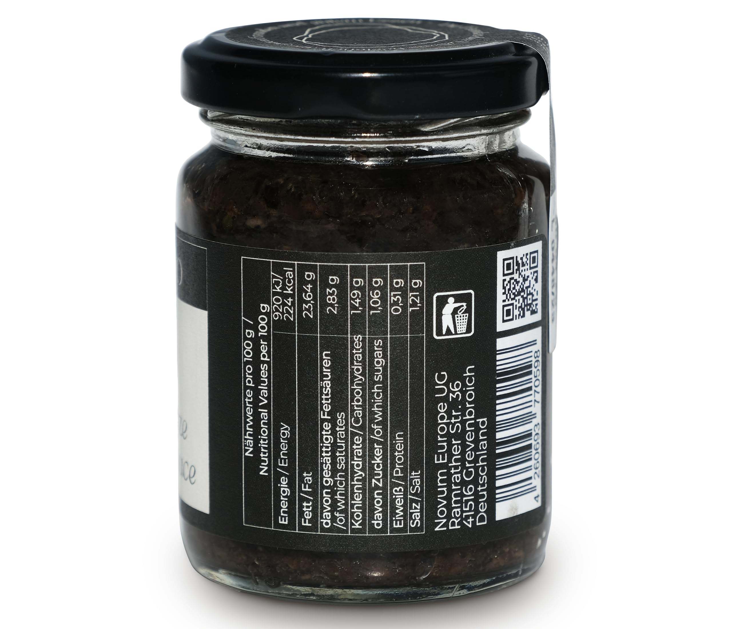 Lussiero Trüffel Sauce Schwarze Sommertrüffel Salsa Tartufata Tapenade Tuber Aestivum 80g