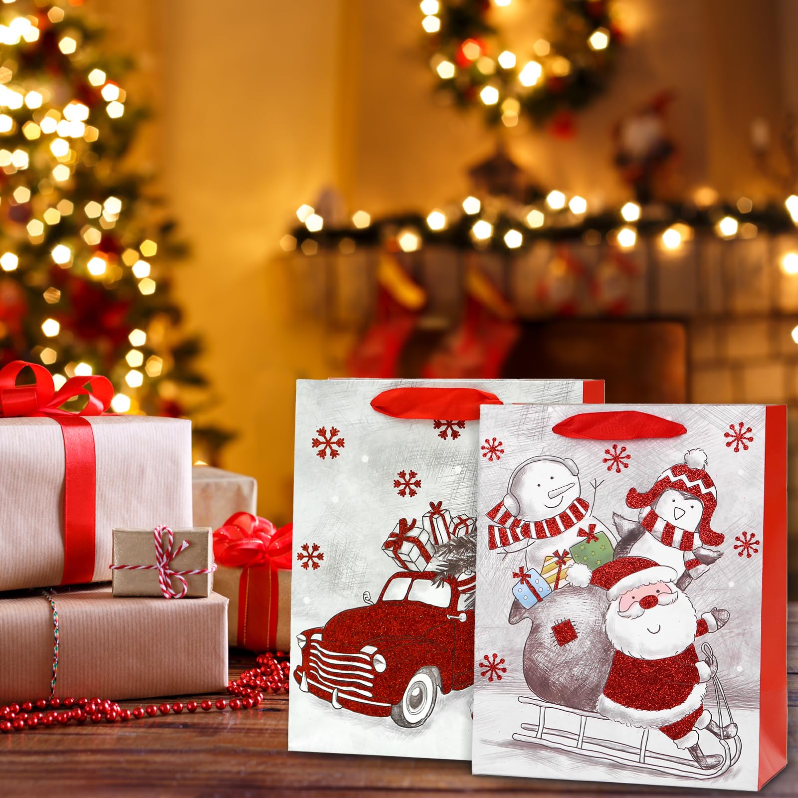 Christmas Gift Bags Xl With Custom Christmas Gift Bag With Gold