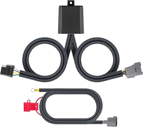 CURT 56438 Arnés de cableado de remolque personalizado de 4 pines para el lado del vehículo, se adapta a Toyota Tundra seleccionada, color negro