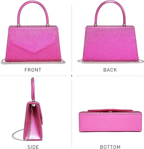 Miniatura 3 de Dasein Bolso de Noche para Mujer, Bolsos de Embrague para Fiesta, Bolsos de Boda, Bolsos de Cóctel y Baile con Brillo Esmerilado