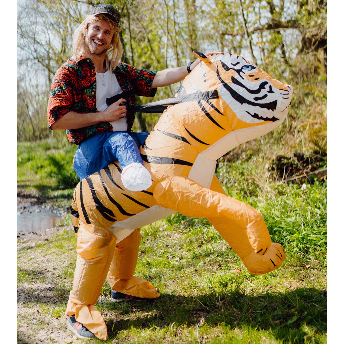 Bodysocks® Aufblasbares Tiger Kostüm für Erwachsene