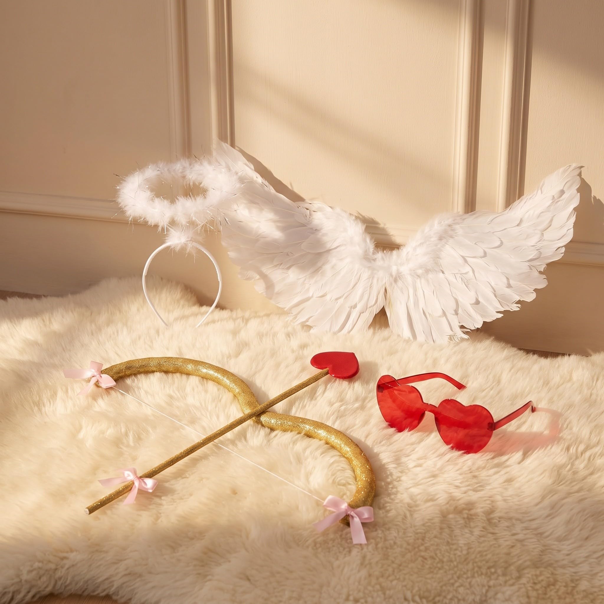 Gatuida 1 set di d'angelo con occhiali da sole di Cupido e arco e frecce
