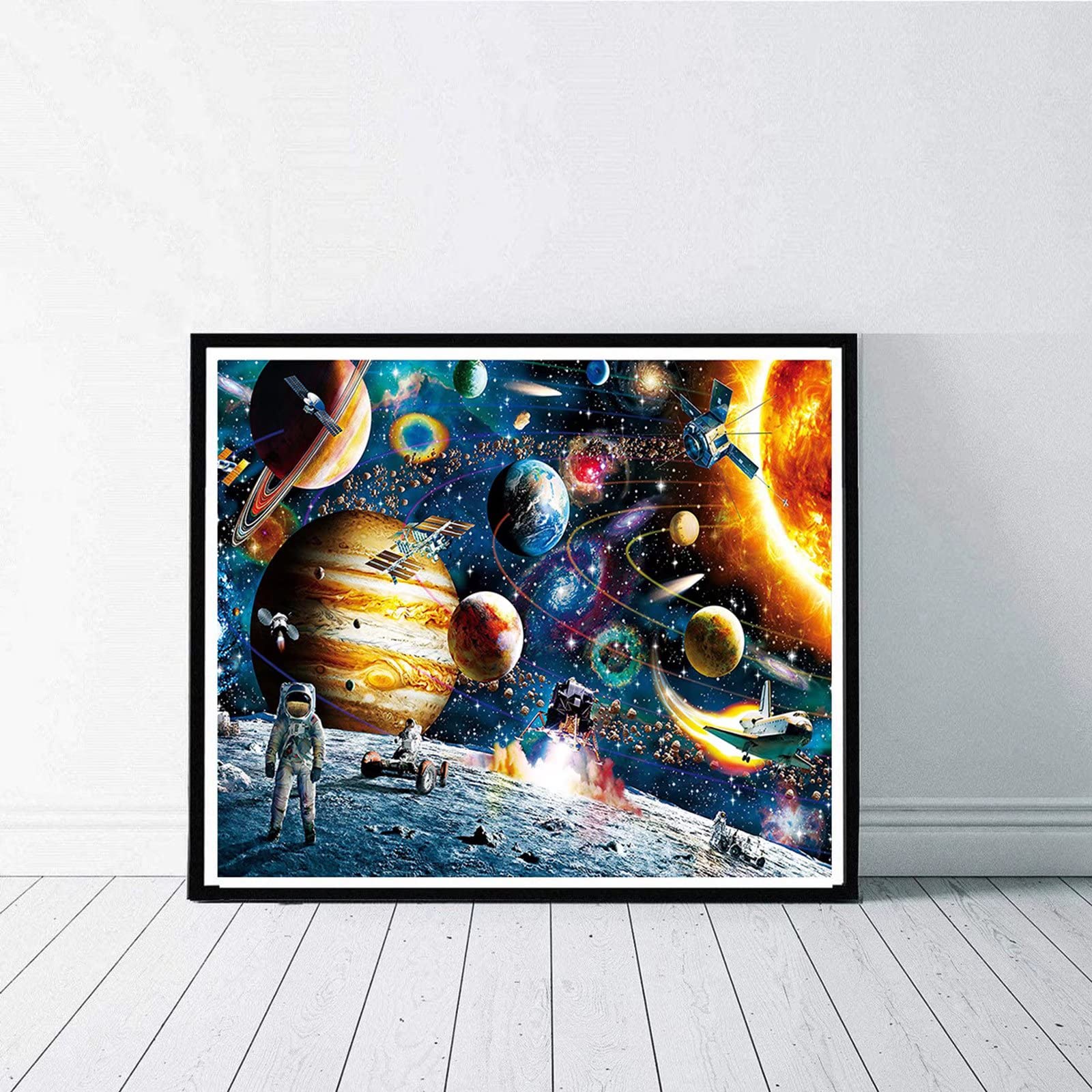Tabeskly 5D Diamanti Painting Kit Per Adulti: Gatto Con Occhi Colorati, Arte Fai Da Te Con Cristalli E Gemme, Regalo Creativo Unico