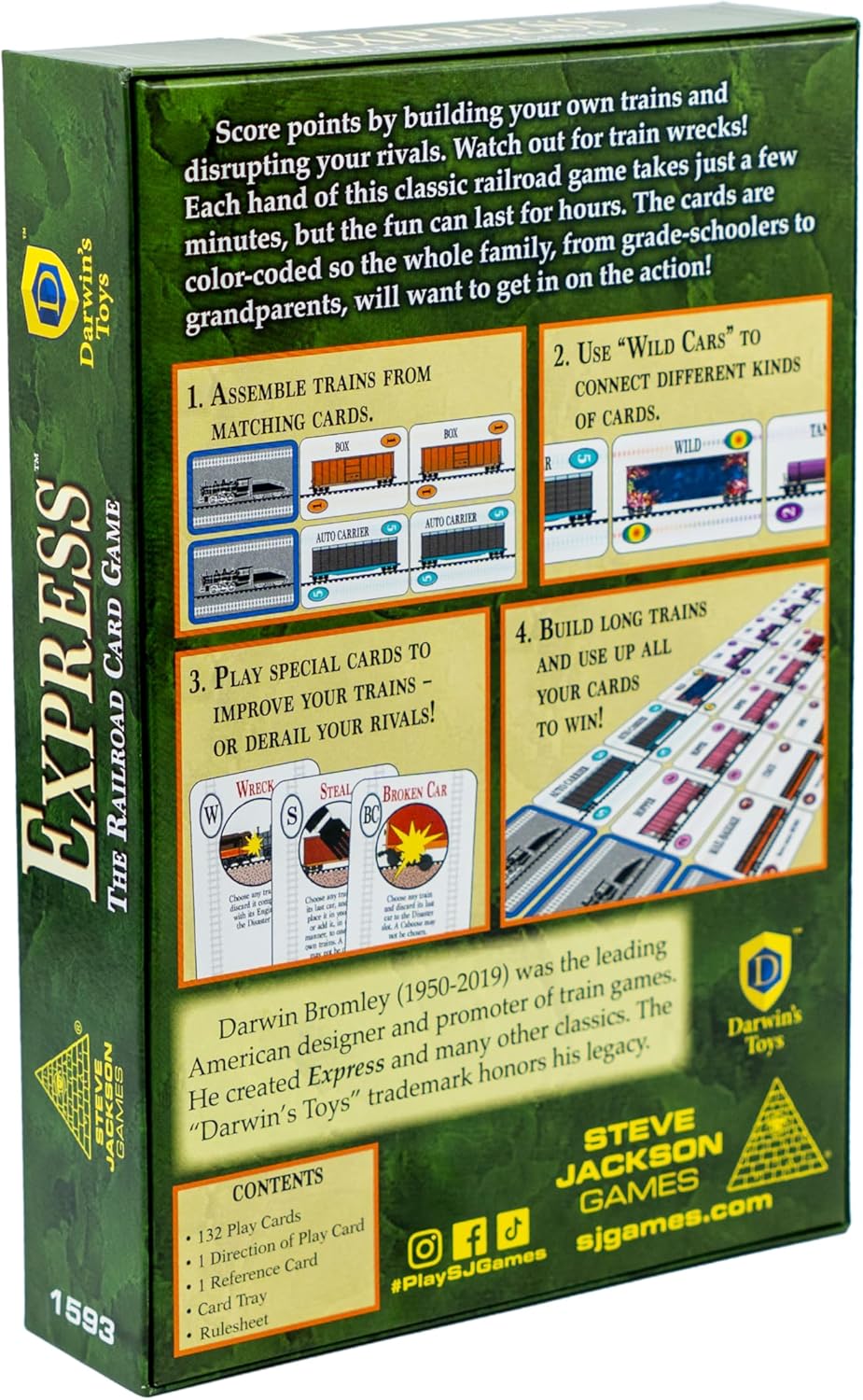 Express: The Railroad Card Game, Strategy Game, for 2 to 6 Players and Ages 14+, Steve Jackson Games