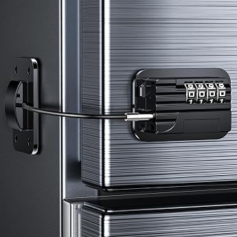 Fridge Lock with Code No Drilling Child Lock Cabinet with Password for Babies Children and Adults Fridge Lock for Freezer Cupboards Drawers Windows Black 1 Piece