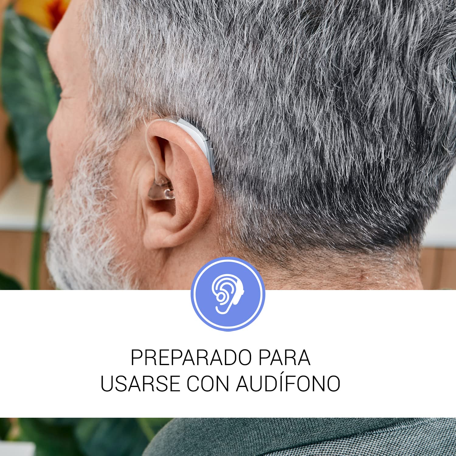 SPC Comfort Numbers 2 - Teléfono Fijo para Mayores con Teclas Grandes, 3 memorias directas con Foto, Volumen Muy Alto, Compatible audífonos, señal Luminosa, sobremesa o Pared - Blanco — view 4