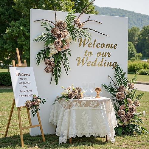 Miniatura 6 de Flores artificiales, rosas artificiales, rosas falsas de 23.2 pulgadas, flores artificiales de tallo largo para jarrón alto, rosa de seda, 20