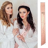 Vista 2 de Coronas de cumpleaños para mujer, banda de cumpleaños y tiaras para mujer, corona y tiara de reina de feliz cumpleaños, coronas para mujer