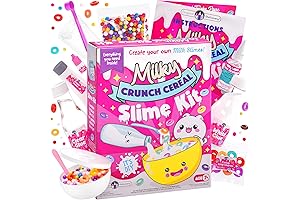 Kids Milk Slime Kit, Milky Cereal Crunchy Slime Kit