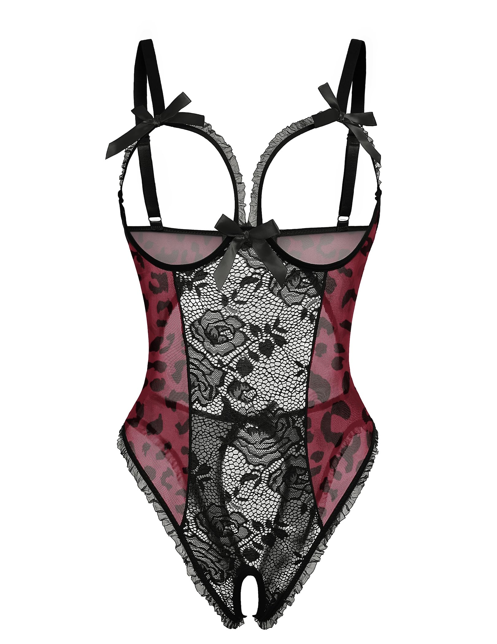 Avidlove Women One Piece Lingerie Sexy Lace Babydoll Mini Bodysuit