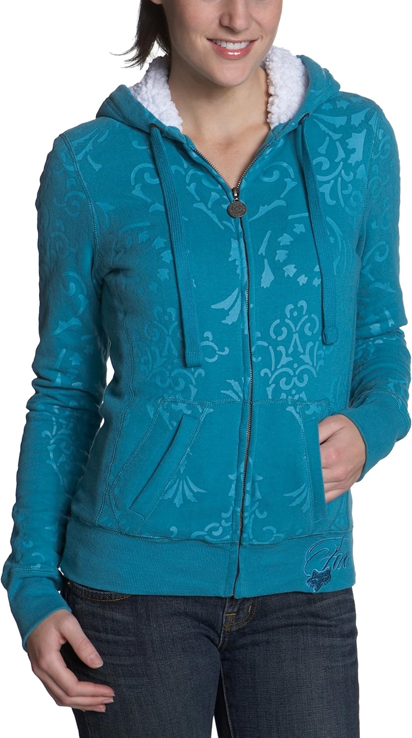 Fox Juniors Wallflower Zip Hoody,Teal,XSmall at Amazon Women’s