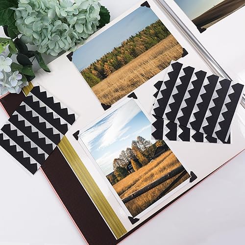 Miniatura 5 de Lineco Esquinas de fotos autoadhesivas, calidad de archivo, sensible a la presión sin ácidos, 0.5 pulgadas, útil para montaje de álbumes de recortes