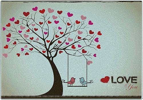 Miniatura 6 de Ambesonne Tabla de cortar de Navidad, representación con muñeco de nieve y nieve que cae, hielo congelado, impresión artística temática de ventisca,