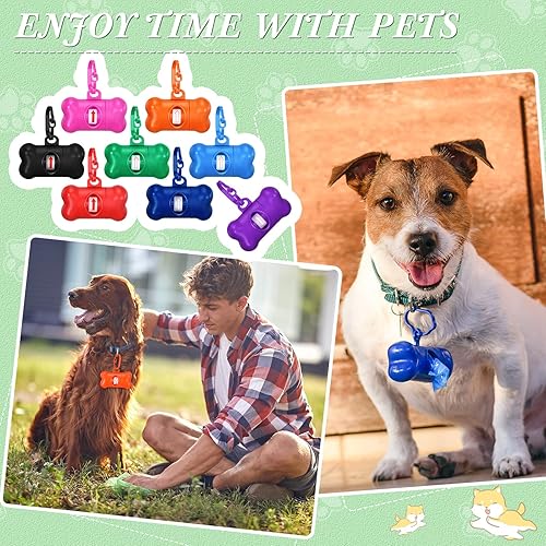 Miniatura 6 de 80 unidades de dispensadores de bolsas de excremento de perro con eliminación de bolsas de desechos de perro, dispensadores a granel, soporte para