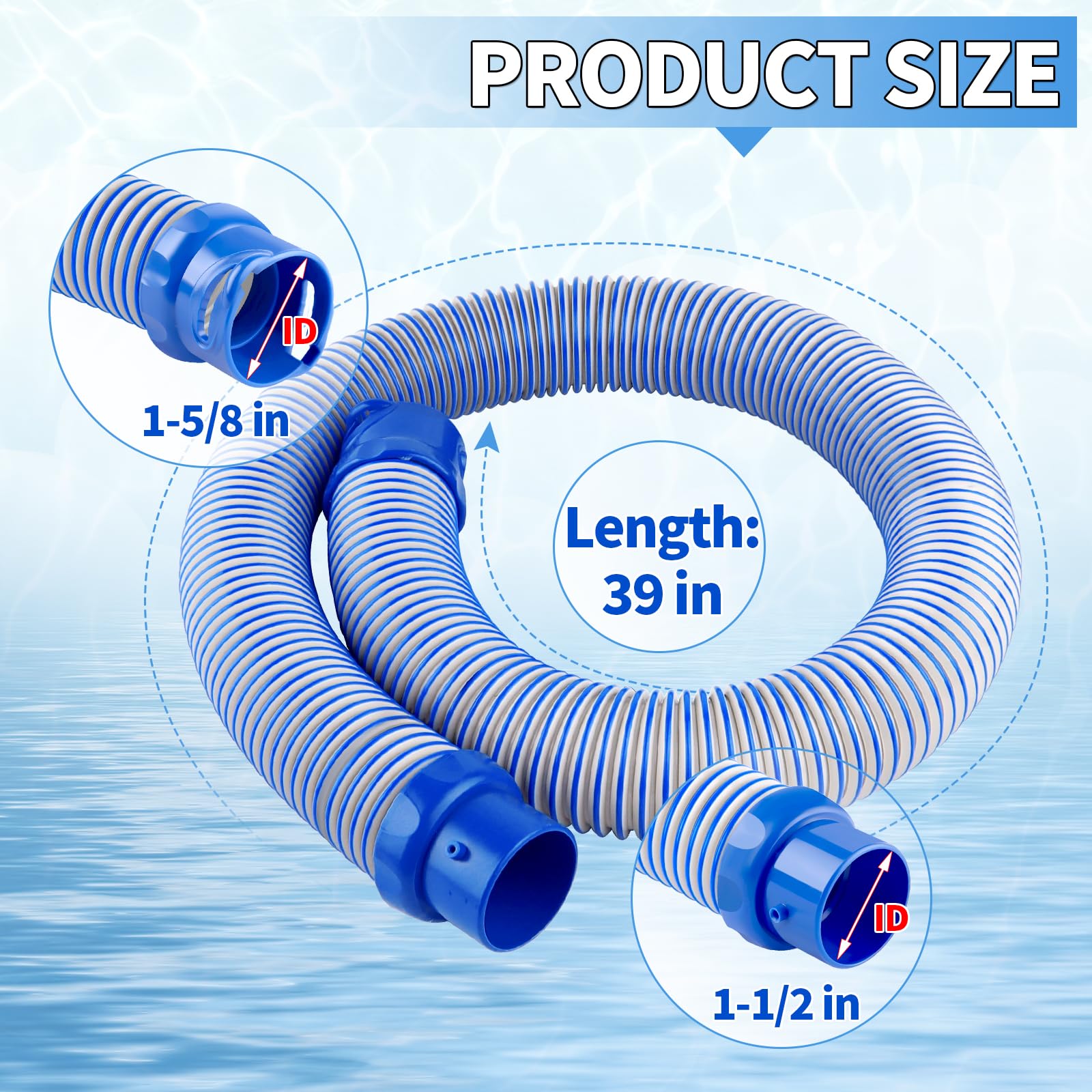 Boltigen Poolreiniger-Schlauch für Zodiac MX6 MX8, 99,1 cm Drehverschluss